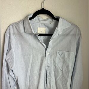 Billy Reid Light Blue Striped Casual Shirt